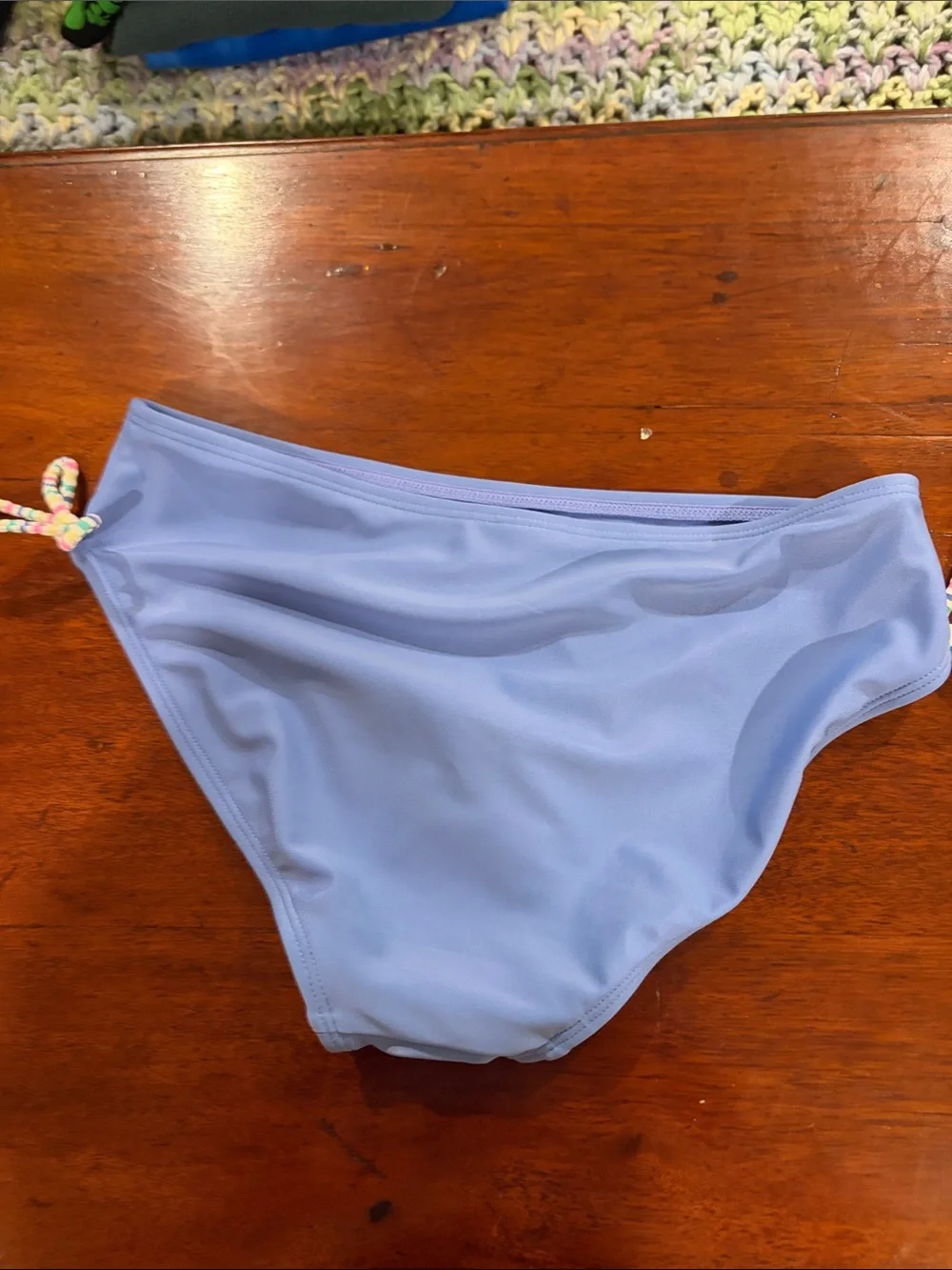 Target Girls' Rainbow Striped Tankini Top with Lavender Bikini Bottoms